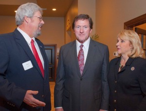 Steve Sullivan, the Oklahoma State Home Builders Association �Associate of the Year,' with Gov. Fallin, who keynoted the group's banquet Jan. 10.